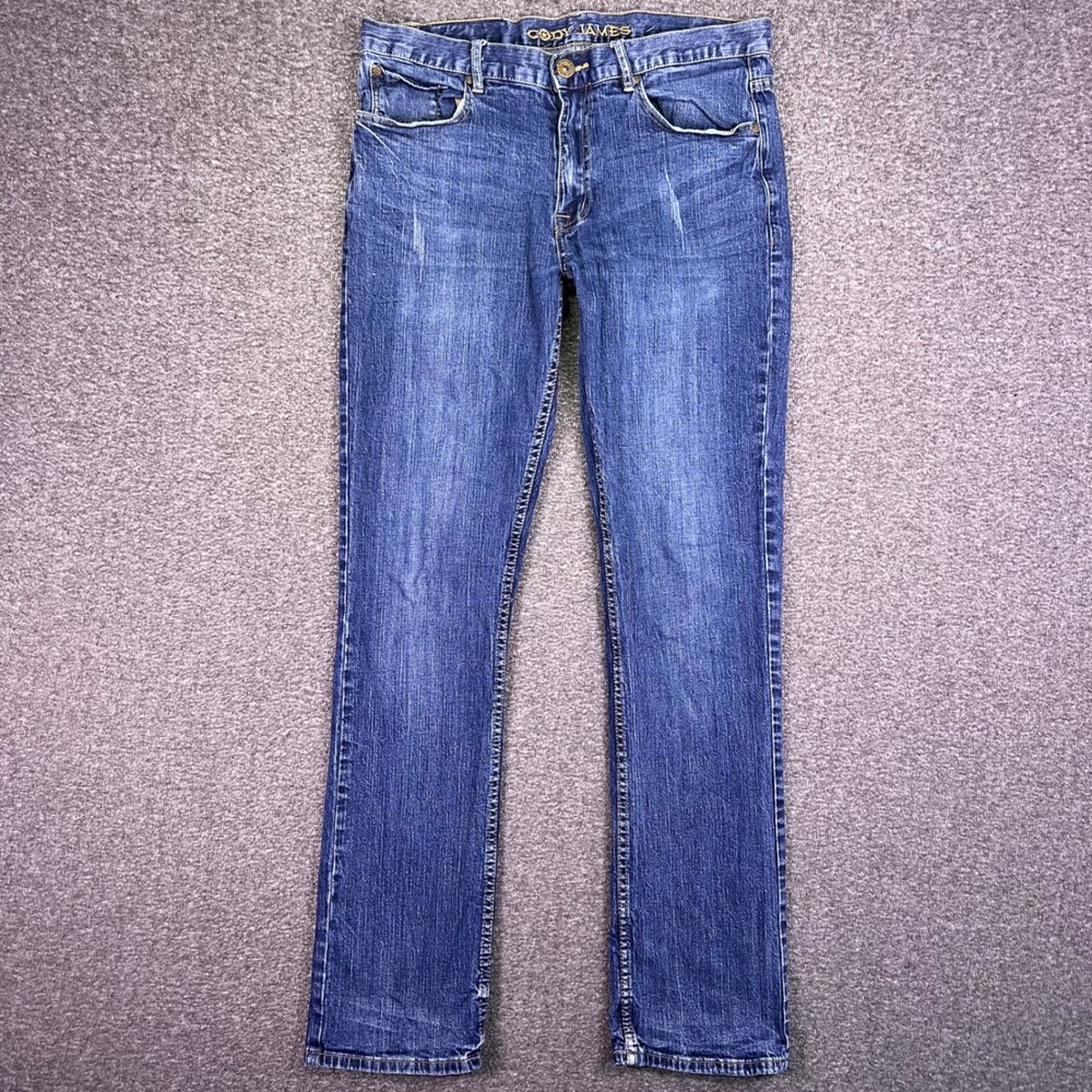 Cody James Jeans Mens 34x33 Blue Straight Western Casual Stretch Denim Cowboy